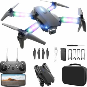 BEZGAR E88D Foldable Drone with 1080P HD Camera and Voice Control