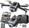 Drones with 4k Ultra-wide Camera,Real-time Vision Screen Handle,Foldable WiFi FPV Drone,RC Quadcopter with Brushless Motor,2 Batteries