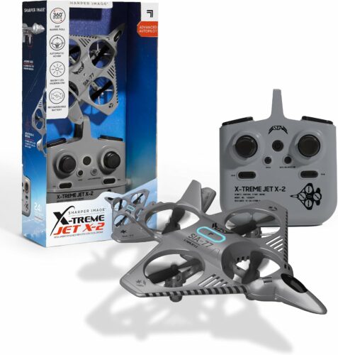 Sharper Image Drone Xtreme Thunderbolt Jet X2 – High-Speed Stunt Drone with LED Lights