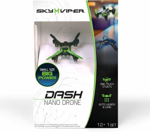 Sky Viper Dash Nano Drone (Model 18774) – Compact Indoor Drone with Auto Hover & One-Touch Stunts